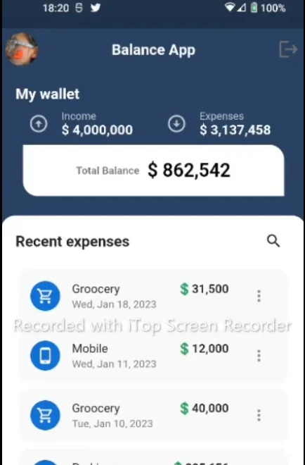 Captura del sitio Balance App